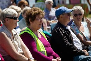 Organiser Margaret Tanner gets to enjoy some of the entertainment